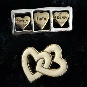 Lot of 2 Vintage Brooches Tanya’s Creations TC and Monet 1980s Collectible